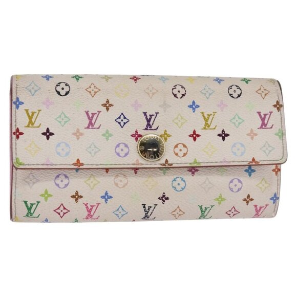 LOUIS VUITTON Multicolor Portefeuille Sarah Wallet White - Picture 1 of 16